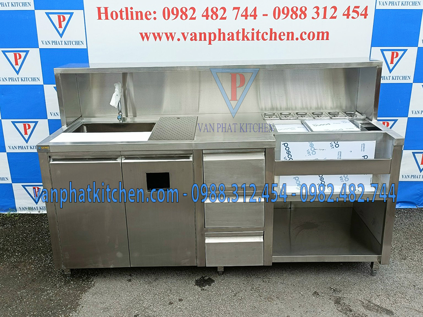 Quầy pha chế inox