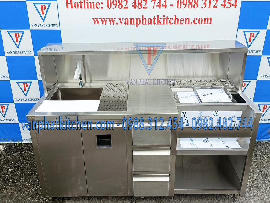 Quầy pha chế inox